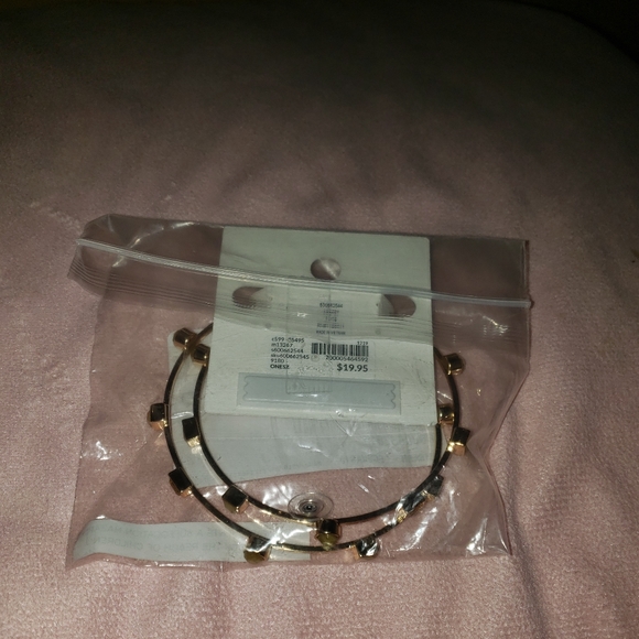 Faceted Bead Hoop Earrings - Picture 5 of 6